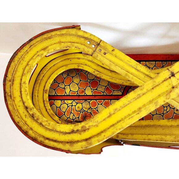 1940-50s J. Chein Tin Litho Wind Up Rollercoaster Toy Antique Circus INVRM - Picture 4 of 10